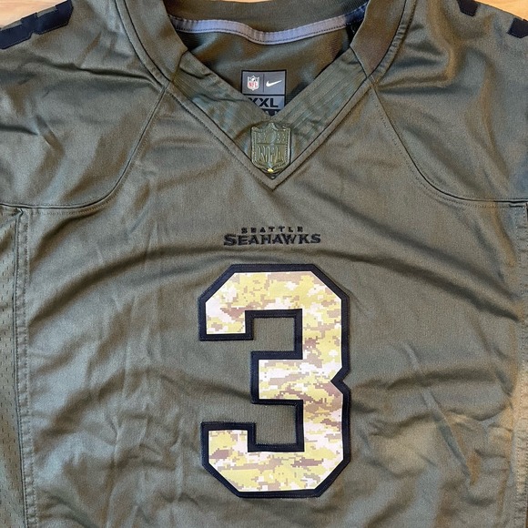 NFL Seattle Seahawks Russell Wilson Mens Nike Salute to Service Jersey Sz XXL - Picture 3 of 9